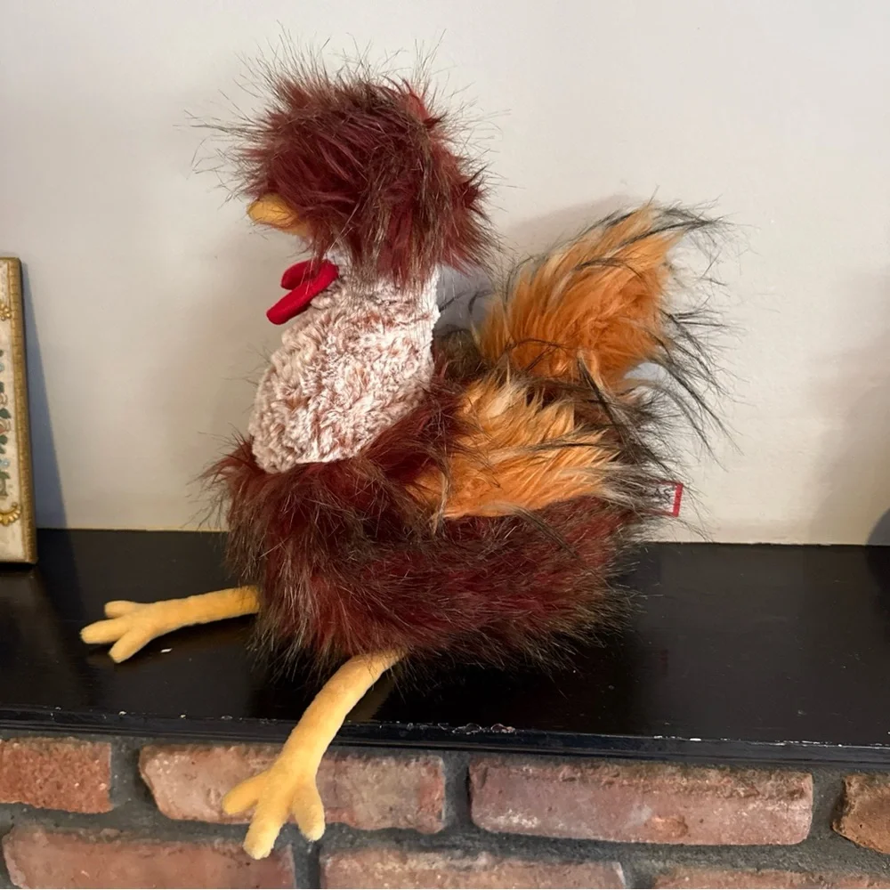 Feathered Fun Rooster Bird Toy - Red and Brown